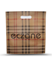 Ekose El Geçme Bez Çanta 30*35 cm