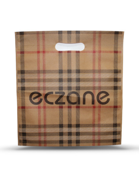 Ekose El Geçme Bez Çanta 30*35 cm