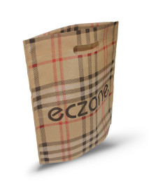Ekose El Geçme Bez Çanta 30*35 cm