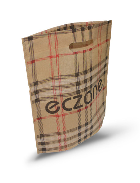 Ekose El Geçme Bez Çanta 30*35 cm