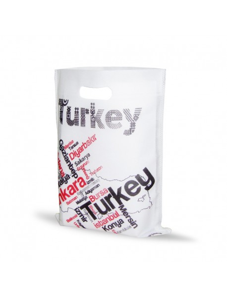 Türkiye Haritalı Elgeçme Bez Çanta 30*35 CM